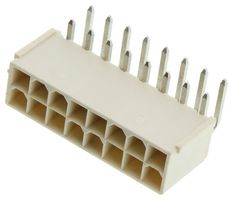 87427-1602 - Pin Header, Power, Wire-to-Board, 4.2 mm, 2 Rows, 16 Contacts, Through Hole Right Angle - MOLEX