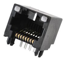 43860-0007 - Modular Connector, RJ45 Jack, 1 x 1 (Port), 8P8C, Cat3, Through Hole Mount - MOLEX