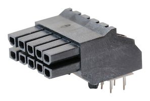 44764-1001 - PCB Receptacle, Board-to-Board, 3 mm, 2 Rows, 10 Contacts, Through Hole Mount Right Angle - MOLEX