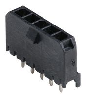 43650-0529 - Pin Header, Power, 3 mm, 1 Rows, 5 Contacts, Through Hole Straight, Micro-Fit 3.0 43650 - MOLEX