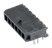 43650-0604 - Pin Header, Power, 3 mm, 1 Rows, 6 Contacts, Through Hole Right Angle, Micro-Fit 3.0 43650 - MOLEX