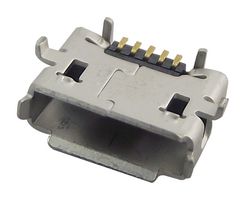 47590-1001 - USB Connector, Micro USB Type AB, USB 2.0, Receptacle, 5 Ways, Surface Mount, Right Angle - MOLEX