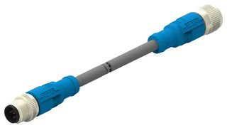 T4162123005-001 - Sensor Cable, M12 Plug, M12 Receptacle, 5 Positions, 500 mm, 19.7 ", T416 - TE CONNECTIVITY