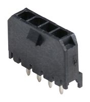 43650-0427 - Pin Header, Power, 3 mm, 1 Rows, 4 Contacts, Through Hole Straight, Micro-Fit 3.0 43650 - MOLEX
