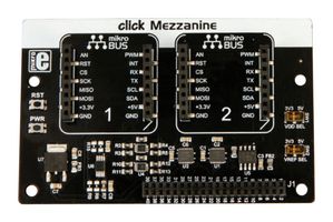 AES-ACC-U96-ME-MEZ - Development Board, 96Boards Click Mezzanine Board, 2 x MikroBUS Sockets For Click Boards - AVNET