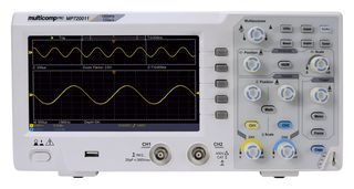 MP720011 EU-UK - Digital Storage Oscilloscope, Dual Channel, Economical, 100 MHz, 1 GSPS, EU/UK Plug - MULTICOMP PRO