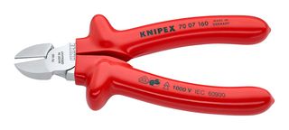 70 07 160 - Cutter, Diagonal, 160 mm, Bevel, 4 mm, 62 ° - KNIPEX