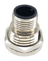 MPM12-SSP-3AFP - Sensor Connector, M12, Male, 3 Positions, Solder Pin, Straight Panel Mount - MULTICOMP PRO