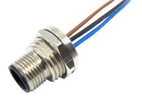 MPM12-SWP-3AFP - Sensor Cable, Front Panel, M12 Plug, Free End, 3 Positions, 500 mm, 19.7 " - MULTICOMP PRO