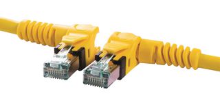 09488585745050 - Ethernet Cable, VarioBoot, Cat6a, RJ45 Plug to RJ45 Plug, UTP (Unshielded Twisted Pair), Yellow - HARTING