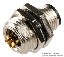 1838893-3 - Sensor Connector, 0, M12, Male, 5 Positions, Solder Pin, Straight Panel Mount - TE CONNECTIVITY