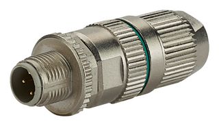 ISPS6A88MFA - Sensor Connector, IndustrialNet Series, M12, Male, 8 Positions, Crimp Pin, Straight Cable Mount - PANDUIT