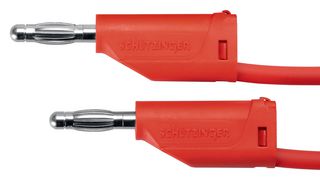 MFK 15 / 1 / 50 / RT - Banana Test Lead, 4mm Stackable Banana Plug, 4mm Stackable Banana Plug, 19.6 ", 500 mm, Red, 16 A - SCHUTZINGER