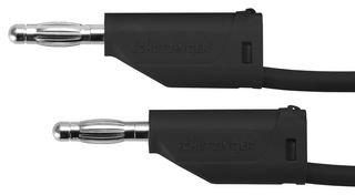 MFK 15 / 1 / 50 / SW - Banana Test Lead, 4mm Stackable Banana Plug, 4mm Stackable Banana Plug, 19.6 ", 500 mm, Black - SCHUTZINGER