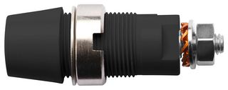 SAB 6922 NI / SW - Banana Test Connector, Jack, Panel Mount, 32 A, 1 kV, Nickel Plated Contacts, Black - SCHUTZINGER