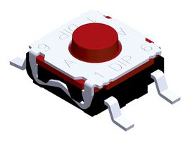 MP000708 - Tactile Switch, Top Actuated, Surface Mount, Round Button, 200 gf, 50mA at 32VDC - MULTICOMP PRO
