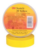 35 YELLOW  (3/4"X66FT) - Electrical Insulation Tape, PVC (Polyvinyl Chloride), Yellow, 19.05 mm x 20.12 m - 3M
