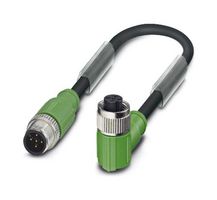 SAC-5P-M12MS/ 0,3-PUR/M12FR SH - Sensor Cable, M12 Plug, 90° M12 Receptacle, 5 Positions, 300 mm, 11.8 " - PHOENIX CONTACT