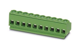 PT 1,5/10-PH-5,0 CLIP - Pluggable Terminal Block, 5 mm, 10 Ways, 26AWG to 14AWG, 1.5 mm², Screw, 10 A - PHOENIX CONTACT