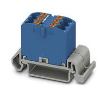 PTFIX 6X2,5-NS35A BU - Panel Mount Barrier Terminal Block, Blue, 24 A, 690 V, 6 Pole, Push In, 12 AWG - PHOENIX CONTACT