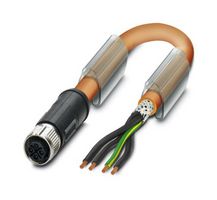 SAC-4P- 5,0-PUR/M12FSS PE SH - Sensor Cable, 4P, M12 Receptacle, Free End, 4 Positions, 5 m, 16.4 ft - PHOENIX CONTACT