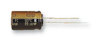 EEUFC0J102B - Electrolytic Capacitor, 1000 µF, 6.3 V, ± 20%, Radial Leaded, 3000 hours @ 105°C, Polar - PANASONIC