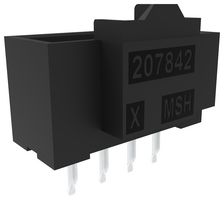 207843-0007 - Pin Header, Power, 2.5 mm, 1 Rows, 7 Contacts, Through Hole Straight, L1NK 250 207843 - MOLEX
