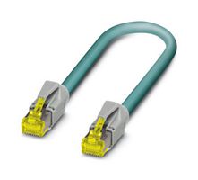 NBC-R4AC-10G/0,5-94F/R4AC-10G - Ethernet Cable, Cat6a, RJ45 Plug to RJ45 Plug, Blue, 0.5 m, 1.64 ft - PHOENIX CONTACT