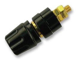 935981004 - Banana Test Connector, Jack, Panel Mount, 35 A, 60 VDC, Gold Plated Contacts, Black - HIRSCHMANN TEST AND MEASUREMENT