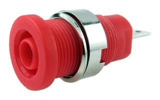 FCR73575R - Banana Test Connector, Jack, Panel Mount, 24 A, 1 kV, Red - CLIFF ELECTRONIC COMPONENTS