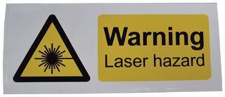 MP001263 - Label, Self Adhesive, 100 mm, 250 mm, Vinyl, Laser Warning - MULTICOMP PRO