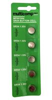 MP001844 - Battery, 1.5 V, SR54, Silver Oxide, 80 mAh, Pressure Contact, 11.53 mm - MULTICOMP PRO