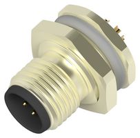 T4130012081-000 - Sensor Connector, M12, Male, 8 Positions, Solder Pin, Straight Panel Mount - TE CONNECTIVITY