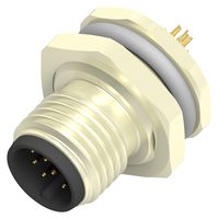 T4130012121-000 - Sensor Connector, M12, Male, 12 Positions, Solder Pin, Straight Panel Mount - TE CONNECTIVITY