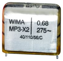 MKX2AW41005I00KSSD - Safety Capacitor, Metallized PP, Radial Box - 2 Pin, 1 µF, ± 10%, X2, Through Hole - WIMA