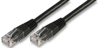 PSG03301 - Ethernet Cable, Cat6, RJ45 Plug to RJ45 Plug, UTP (Unshielded Twisted Pair), Black, 500 mm - PRO SIGNAL