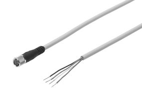 SIM-M8-4GD-5-PU - Sensor Cable, M8 Receptacle, Free End, 4 Positions, 5 m, 16.4 ft - FESTO