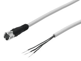 SIM-M8-3GD-2,5-PU - Sensor Cable, M8 Receptacle, Free End, 3 Positions, 2.5 m, 8.2 ft - FESTO
