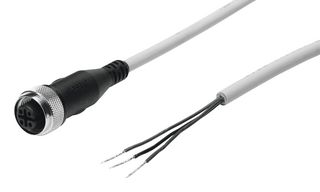 SIM-M12-3GD-2,5-PU - Sensor Cable, M12 Receptacle, Free End, 5 Positions, 2.5 m, 8.2 ft - FESTO