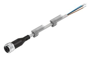 NEBU-M12G5-K-5-LE3 - Sensor Cable, M12 Receptacle, Free End, 3 Positions, 5 m, 16.4 ft - FESTO