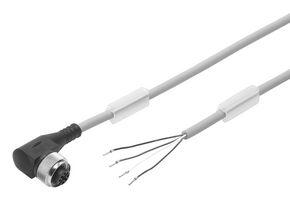 NEBU-M12W5-K-2.5-LE4 - Sensor Cable, 90° M12 Receptacle, Free End, 4 Positions, 2.5 m, 8.2 ft - FESTO