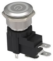 AVH22MSSFE16122604 - Vandal Resistant Switch, AVH, 22.2 mm, SPDT, Momentary, Flat, Natural - TE CONNECTIVITY