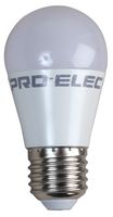 PEL01653 - LED Light Bulb, Frosted Globe, E27 / ES, Cool White, 4000 K, Not Dimmable, 180° - PRO ELEC