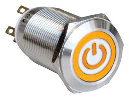 MPI005OTELSAM12 - Vandal Resistant Switch, MPI005, 19 mm, SPDT, Latching, Round - BULGIN LIMITED