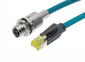 120341-0752 - Sensor Cable, M12 Receptacle, RJ45 Plug, 8 Positions, 2 m, 6.6 ft, Micro-Change 120341 - MOLEX