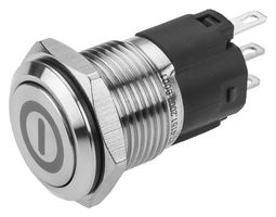 82-4151.2000.B001 - Vandal Resistant Switch, Engraved, On / Off, 82, 16 mm, SPDT, Maintained, Round Flush - EAO