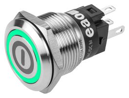 82-5151.2133.B001 - Vandal Resistant Switch, Engraved, On / Off, 82, 19 mm, SPDT, Maintained, Round Flush - EAO