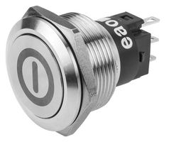 82-6151.2000.B001 - Vandal Resistant Switch, Engraved, On / Off, 82, 22 mm, SPDT, Maintained, Round Flush - EAO