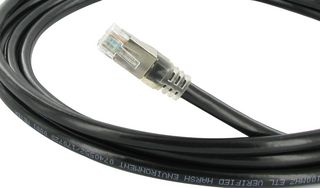 RJFSFTP5E1000 - Ethernet Cable, Cat5e, RJ45 Plug to RJ45 Plug, SFTP (Screened Foiled Twisted Pair), Black, 10 m - AMPHENOL SOCAPEX