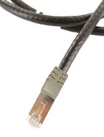 RJFSFTP6A0100 - Ethernet Cable, Cat6a, RJ45 Plug to RJ45 Plug, SFTP (Screened Foiled Twisted Pair), Black, 1 m - AMPHENOL SOCAPEX